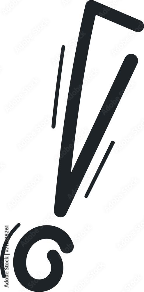 Poster exclamation mark, punctuation element