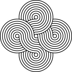 Celtic or nordic figure, stripy zen shape