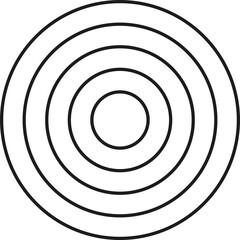 Stripy zen shape, concentric circle