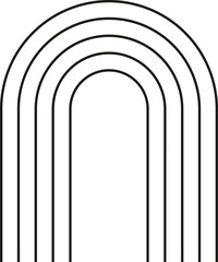 Arc stripy zen shape, arch geometry