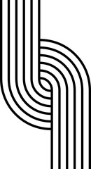 Simple stripy zen shape with curves