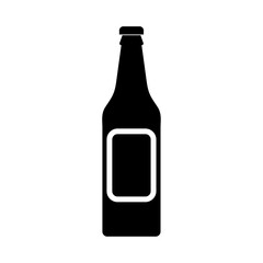 Vector beer bottle vector illustration isolated white background