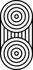 Circles and oval, stripy zen shapes