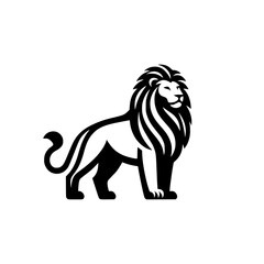 Naklejka premium Vector Logo of a Standing Lion. Symbolizing Strength, Leadership, and Nobility. Versatile Design Perfect for Logos, Branding, and Marketing Initiatives. High Quality Illustration on white background.