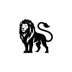 Vector Logo of a Standing Lion. Symbolizing Strength, Leadership, and Nobility. Versatile Design Perfect for Logos, Branding, and Marketing Initiatives. High Quality Illustration on white background. © Rifqi Chandra