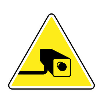 Vector modern cctv sign collection with flat design