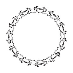 Vector ornamental frame on white background