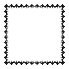 Vector elegant ornamental frame on white background