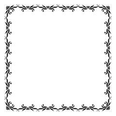 Vector elegant ornamental frame on white background