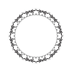 Vector ornamental frame on white background