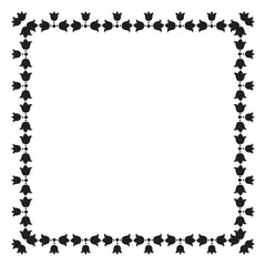 Vector elegant ornamental frame on white background