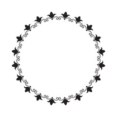 Vector ornamental frame on white background