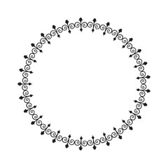 Vector ornamental frame on white background