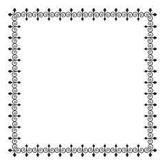 Vector elegant ornamental frame on white background