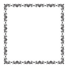 Vector elegant ornamental frame on white background
