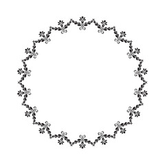 Vector ornamental frame on white background