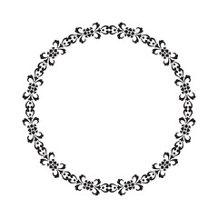 Vector ornamental frame on white background