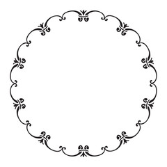Vector ornamental frame on white background