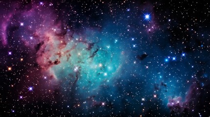 Obraz premium Stunning Space Nebula with Stars and Cosmic Dust Background