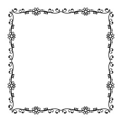 Vector elegant ornamental frame on white background
