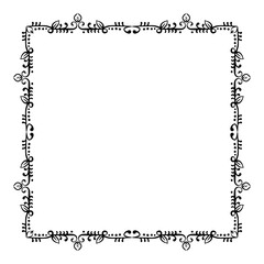 Vector elegant ornamental frame on white background