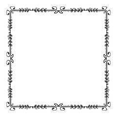 Vector elegant ornamental frame on white background