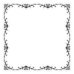 Vector elegant ornamental frame on white background