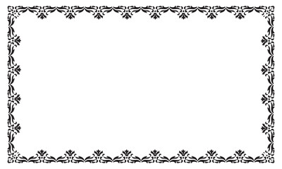 Vector elegant ornamental frame on white background