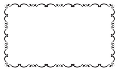 Vector elegant ornamental frame on white background
