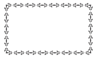 Vector elegant ornamental frame on white background