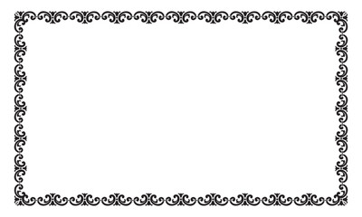 Vector elegant ornamental frame on white background