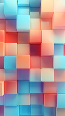 Abstract illustration of colorful cubes background