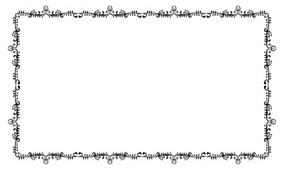 Vector elegant ornamental frame on white background