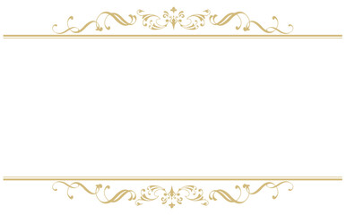 金のロイヤル上下装飾フレーム
