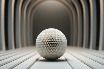 A 3D animated sphere, smoothly morphing its shape in a minimalist setting.