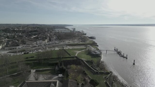 Citadelle de Blaye Aerial, Bordeaux, France - aerial