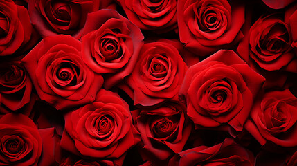 vibrant collection of red rose
