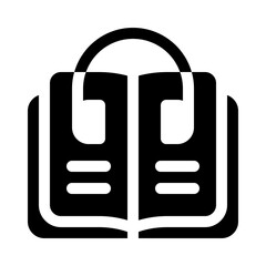 audio book glyph icon