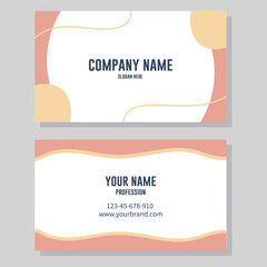 Business card design template. Editable vector illustration