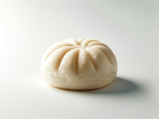 Fototapeta premium Steamed bun in bamboo steamer. AI generated.