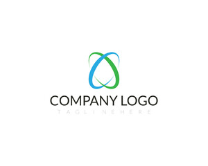 Creative rauend company logo design template