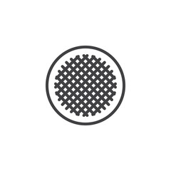 Textured Button line icon