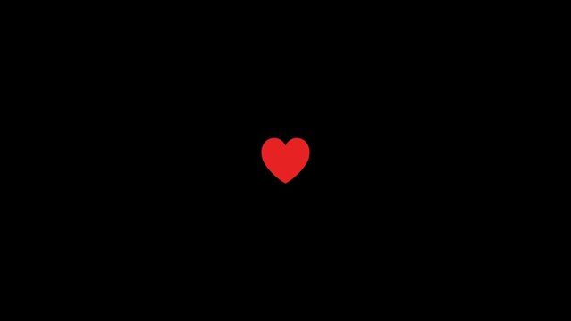 animated heart, animated footage of a love heart, animated heart beating because of love