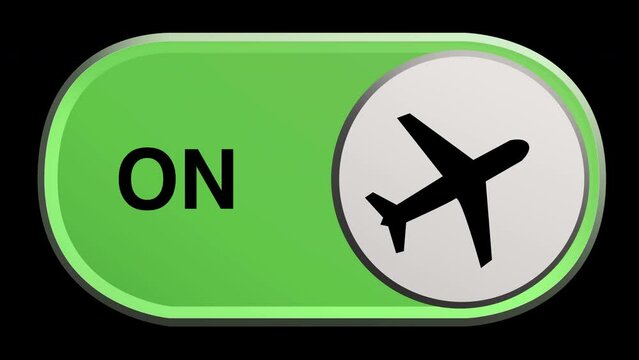 airplane mode activation animation for smartphone