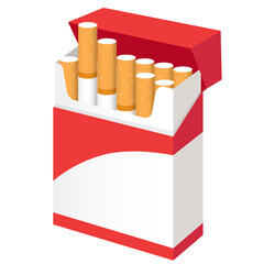 cigarettes pack on white background