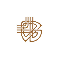 corner with brown ornament design