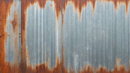 Old rusty zinc metal texture with stains on each side. Old rusty metal texture for 3D design.