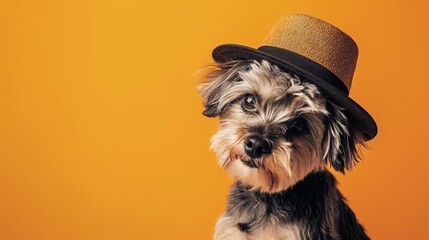 Fluffy Dog in a Hat
