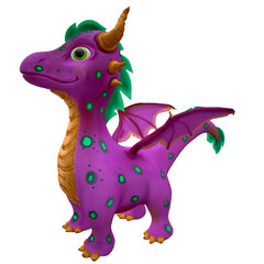 Little purple dragon symbol of 2024