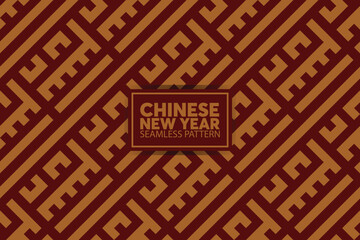 chinese new yaer seamless pattern background - obrazy, fototapety, plakaty